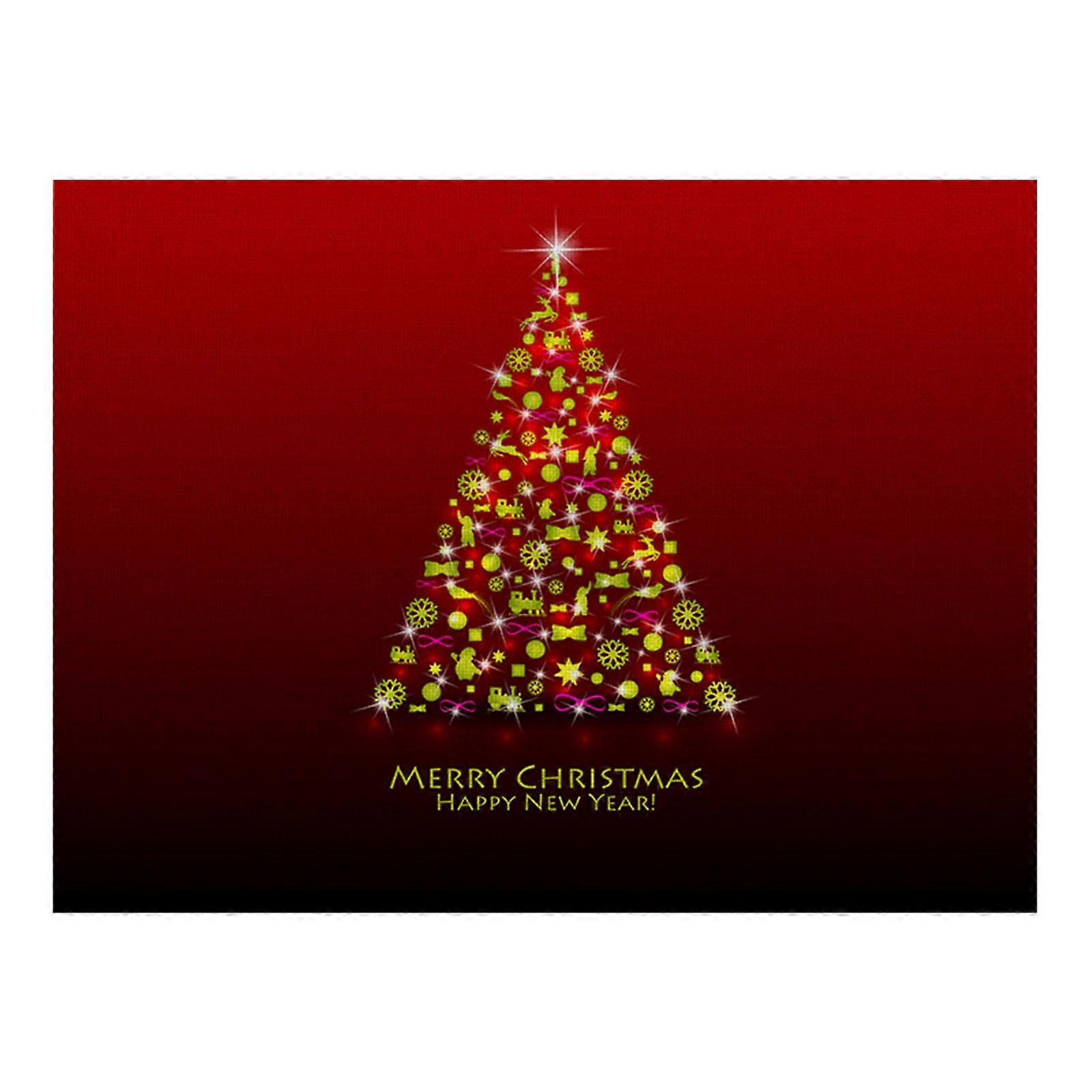 Begine Clearancechristmas Red Series Placemats (Note That the Order is Packed Separately and the Packaging Fee Has Been Added) A,Placemat,Place Mat