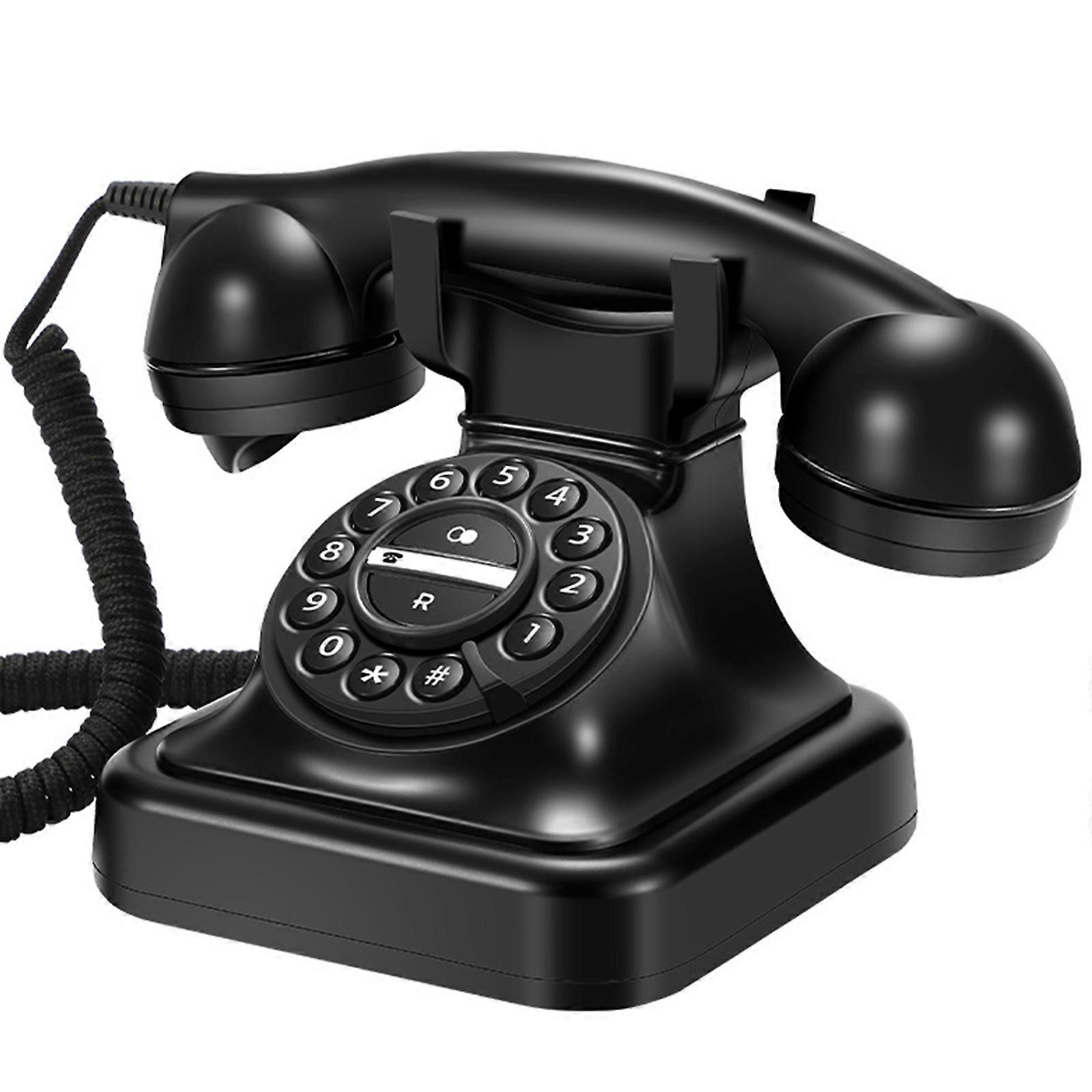 Classical Fixed Landline Telephone Traditional Mechanical Bells Corded Operation Easy Redial Feature Durability Build Multicolor