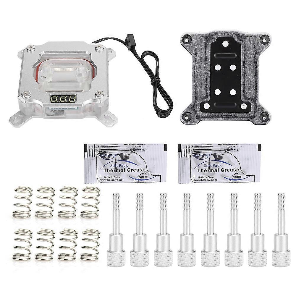 UPR-2018 Computer CPU Waterblock Water Cooling Block with Temperature Display for AURA Synchronizati