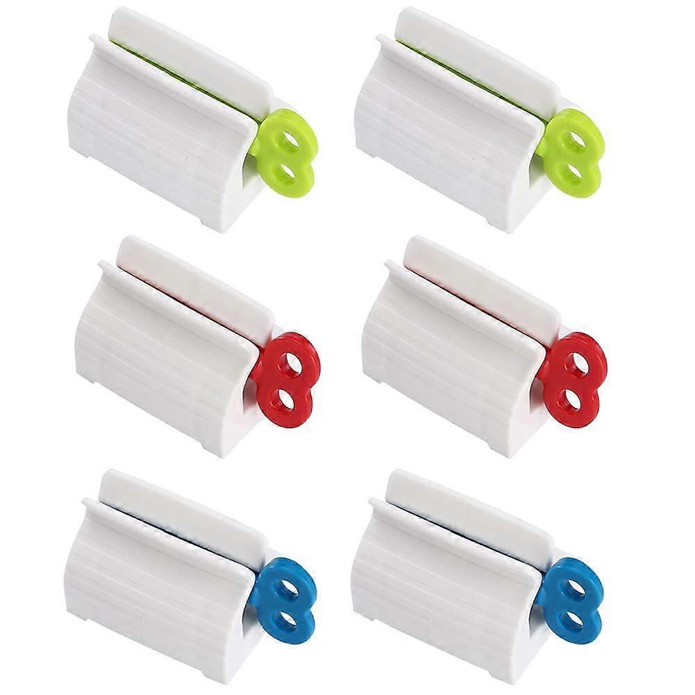 Toothpaste Squeezer 6 Pcs  Rotate Toothpaste Dispenser, Rolling Tube Squeezer, Toothpaste Holder Stand