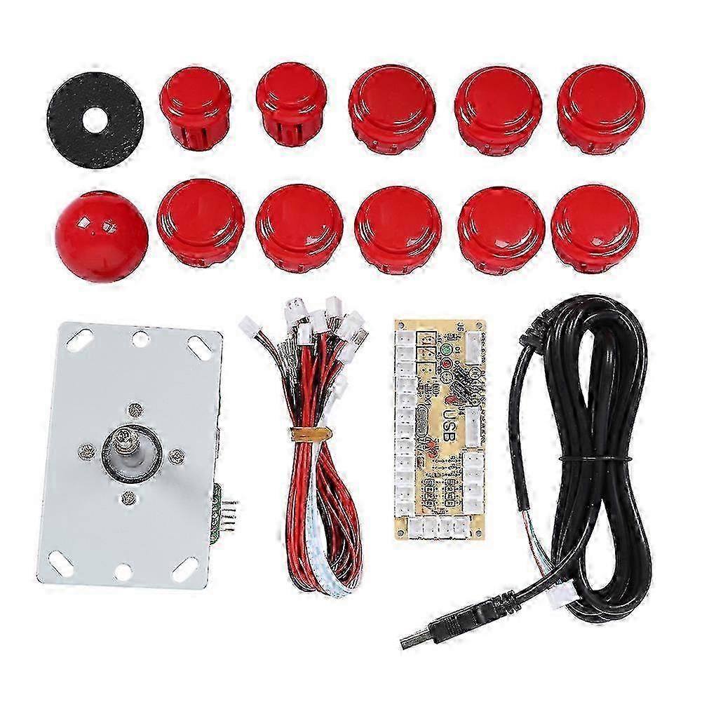 30/24 Illuminated Button 5P Rocker Single Kit Yellow USB Core Board Arcade Kit