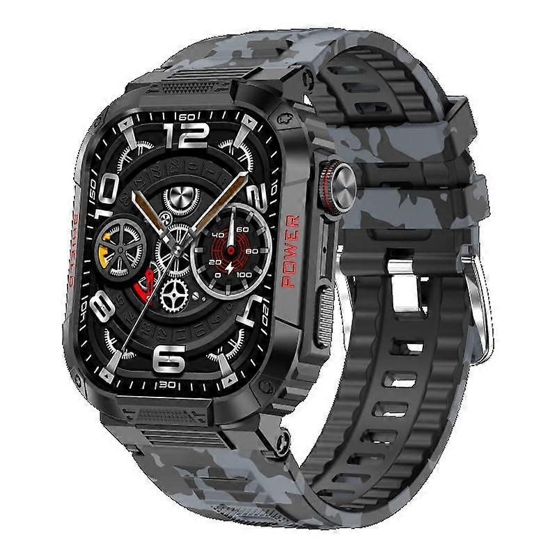 Sport Outdoor Men Smart Watch IP68 Waterproof ECG PPG Health Monitoring Bluetooth Call Android iOS Black