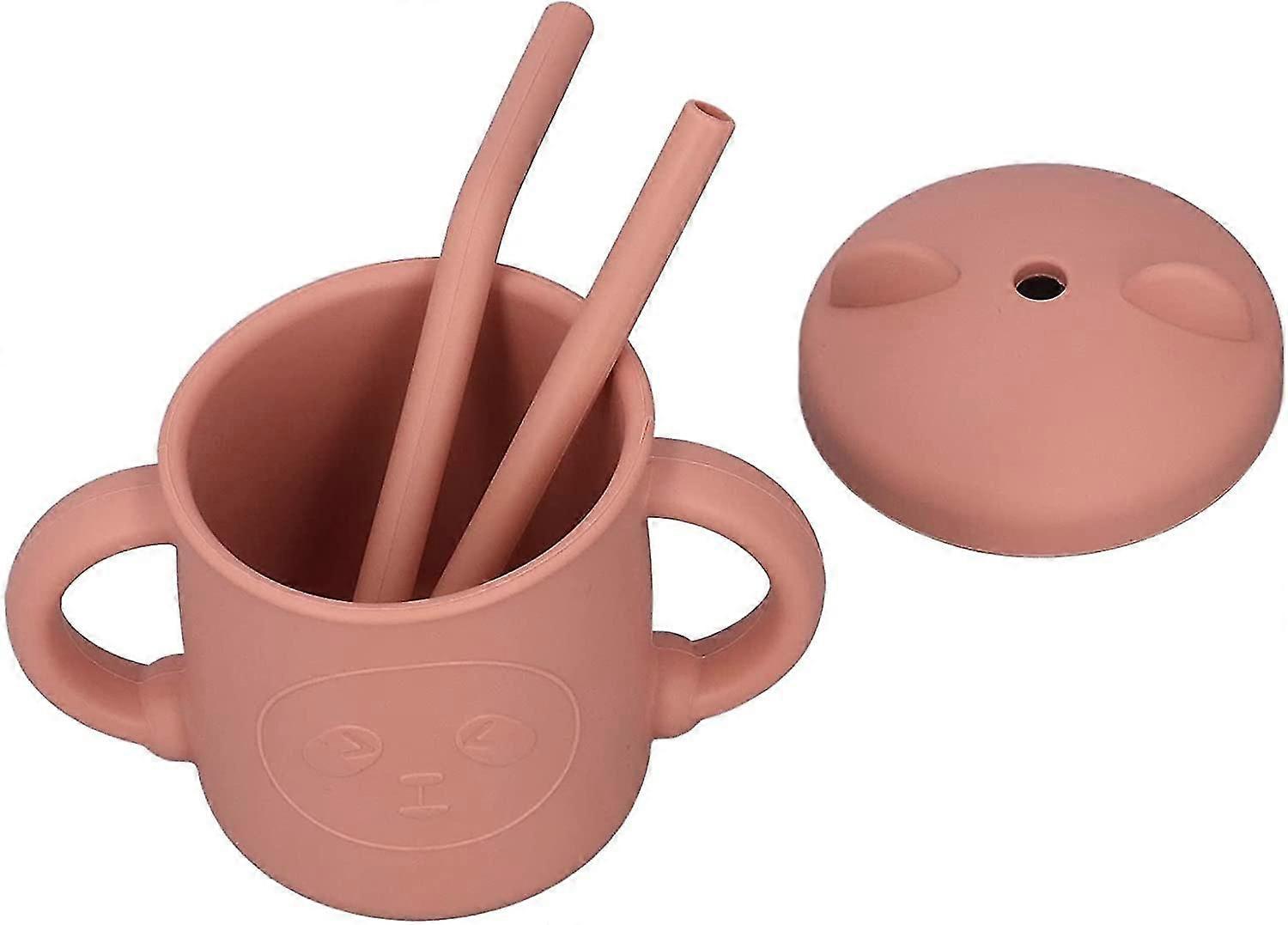 Silicone Baby Cup Cartoon Shape Double Handle