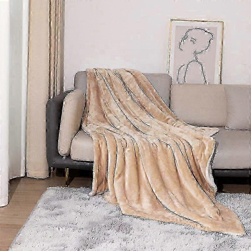 Super Soft Sherpa Thickened Thermal Double Layer Plush Throw Blanket for Home,Sofa,Office,Hotel