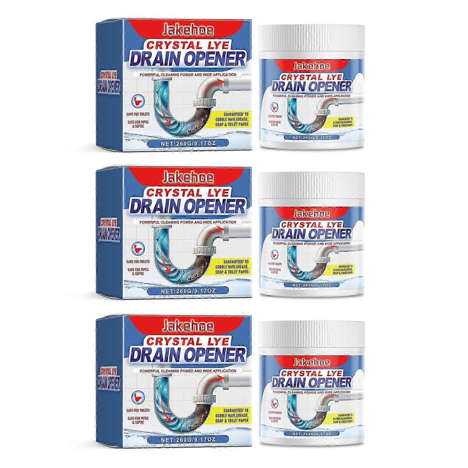 Optimized Drain Cleaner: Fast-Acting Clog Remover for Kitchen Sinks & Toilets, Crystal Lye Drain Opener for All Purposes