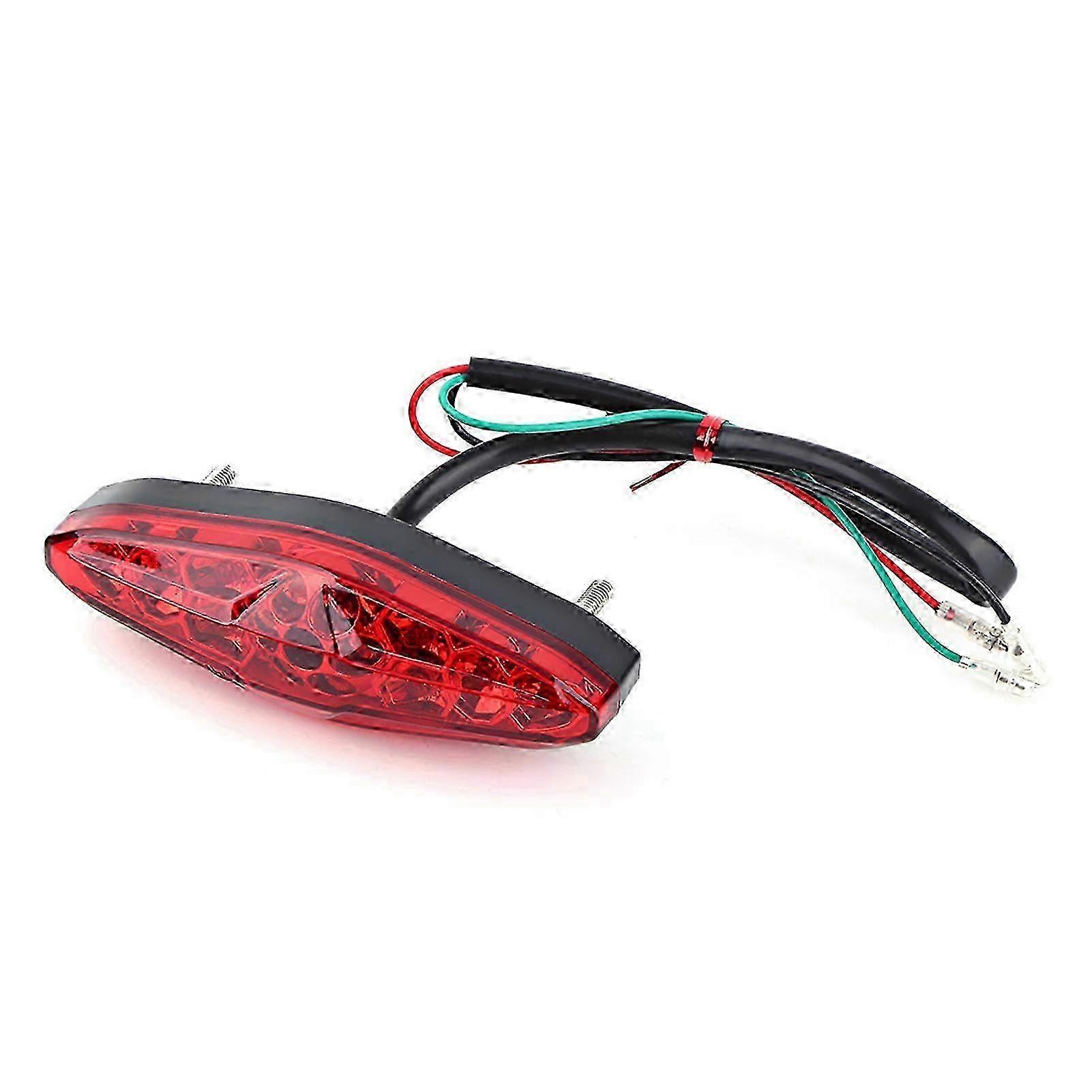 12V 15 LED Universal Brake Stop Running Tail Light Rear Light for Motorcycles and ATVs Red