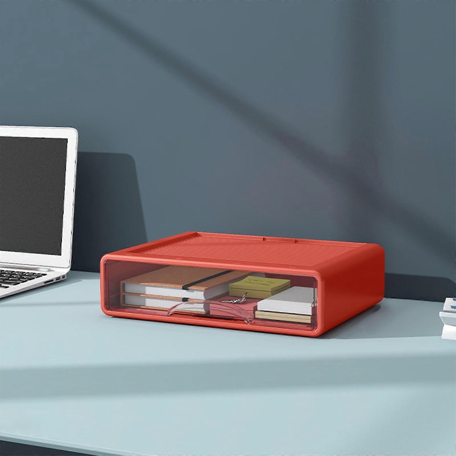 Kayannuo Stackable Storage Box for Standard Paper, Clear Desk Organizer Drawer - Large Clearance, Home & Office Stationery