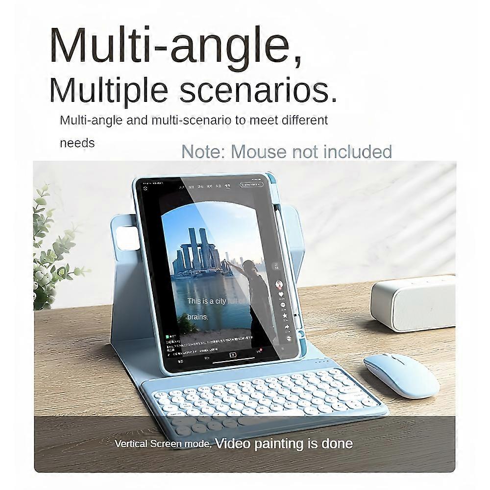 Magnetic Rotating Detachable Tablet Case for iPad Air 4/5 with Removable Keyboard and Multi-Angle Use