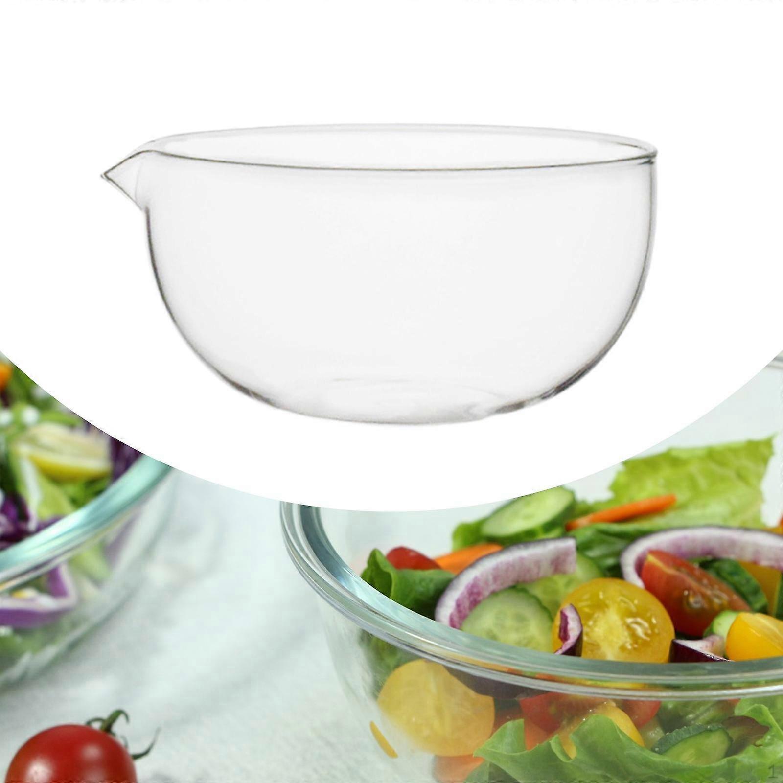 550ml Borosilicate Glass Mixing Bowl Clear 11.8x6.7cm Versatile Serving Food Container for