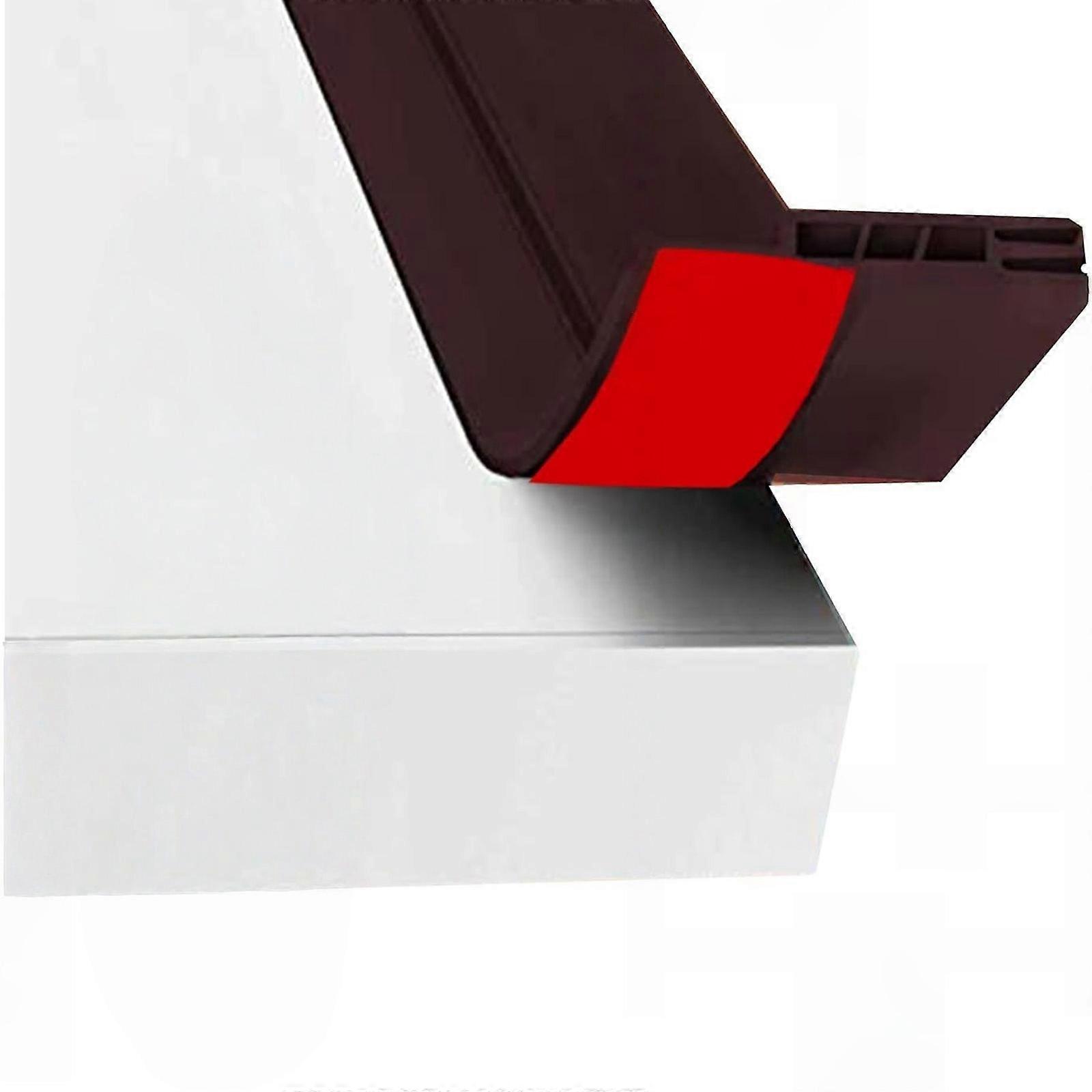 Rubber Under Door Sweeps Seal Strips For Noise Insulation Floor Protective Easy Installation Insulation Door Draft Stopper  Light Brown