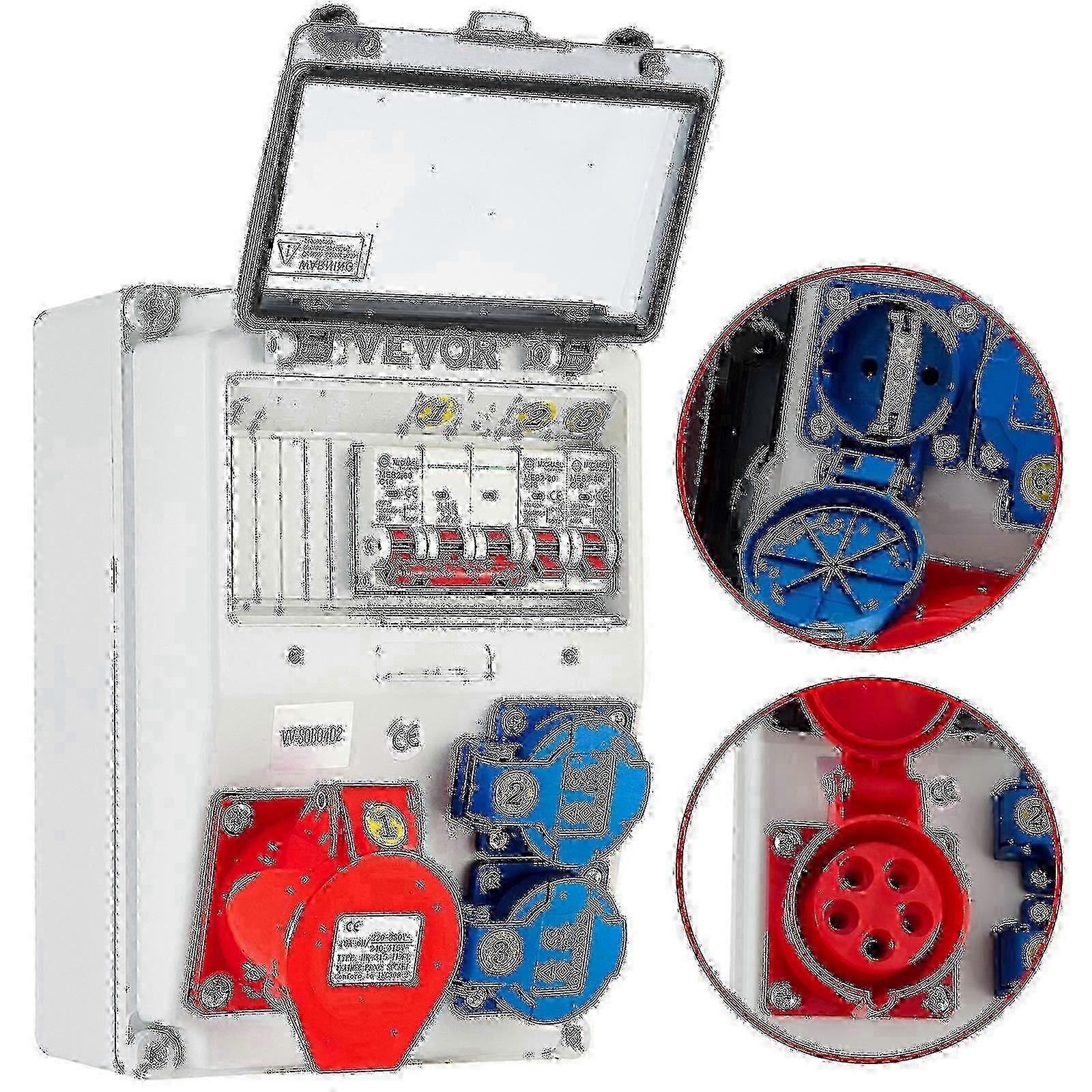 Wall Power Distributor, Abs Plastic, Distribution Board With 2 X Schuko Socket 230v/16a Abl Ip54