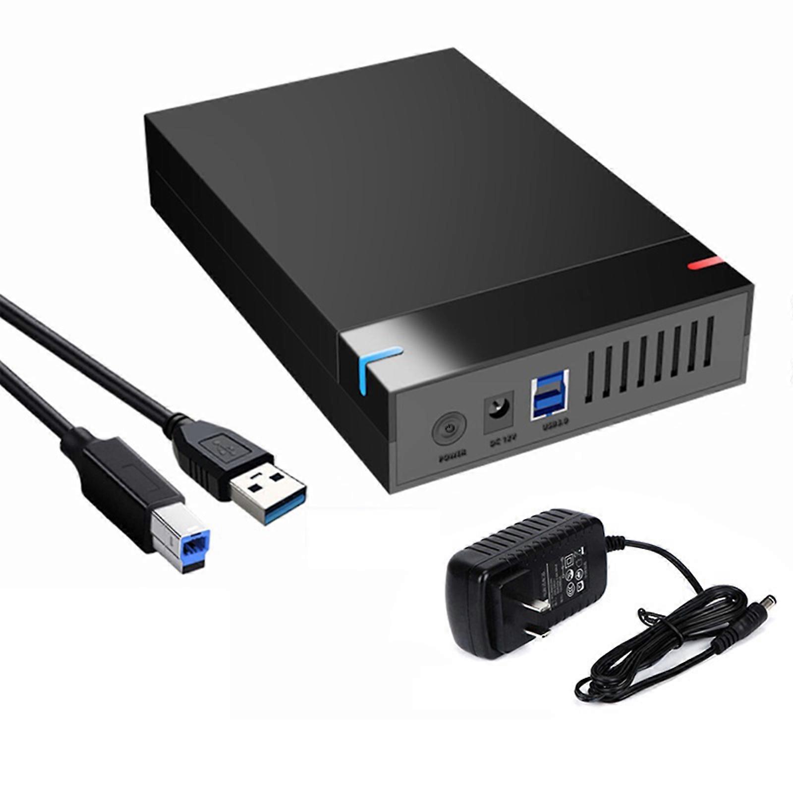 USB3.0 To SATA3 HDD Enclosure For 3.5Inch Drive With 5Gbps Speed And Auto Sleep Function Multicolor