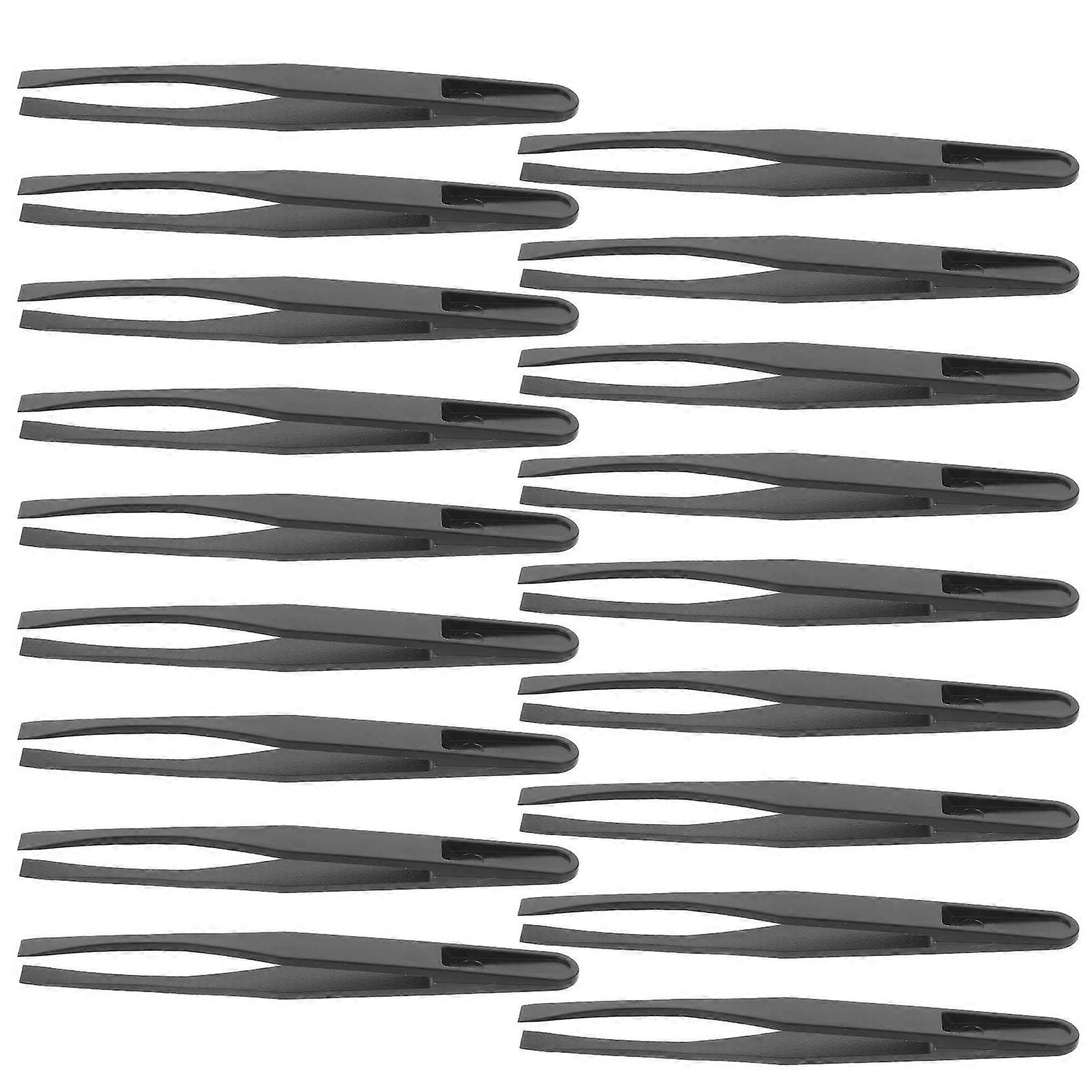 20Pcs Stamp Tweezers for Precise Stamp Collecting Office Use Black