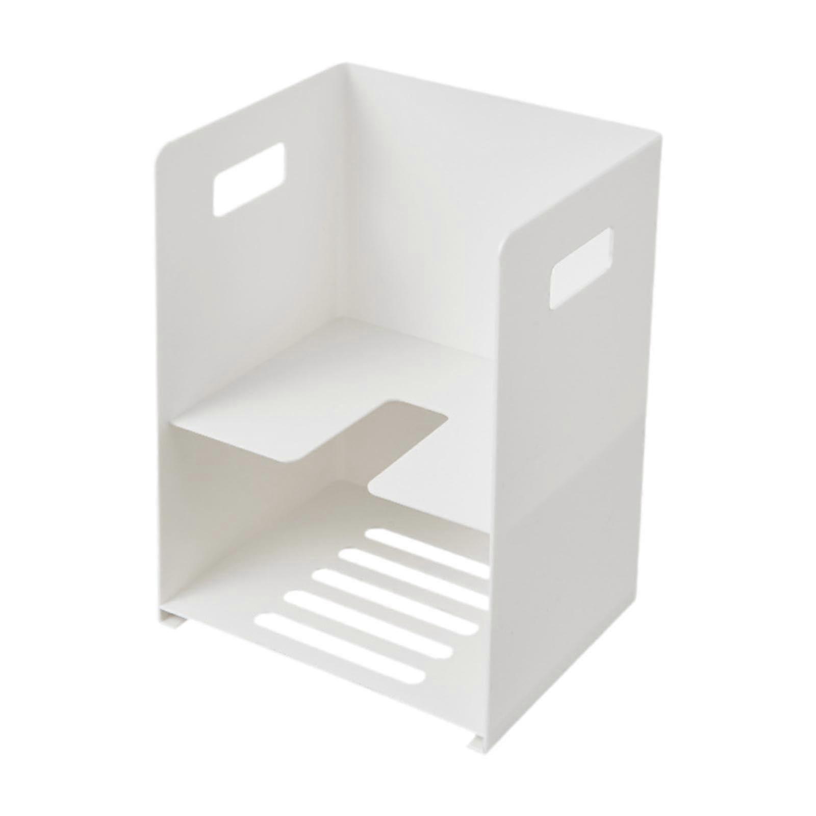 Toilet Plunger Holder with Corner Shelf, Space Saving Bathroom Storage Rack Organizer for Toilet