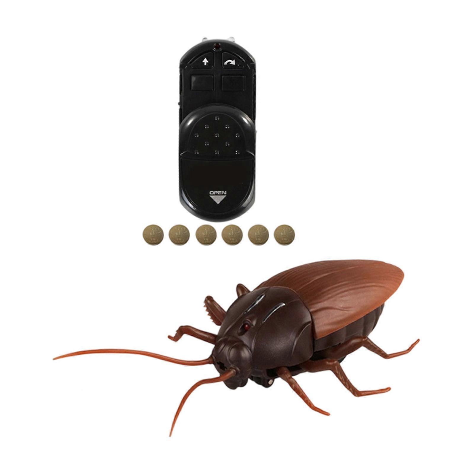 Battery Powered Cockroach Pet Toy Induction Cockroach Toy Halloween Prank Props For Daily Play Multicolor