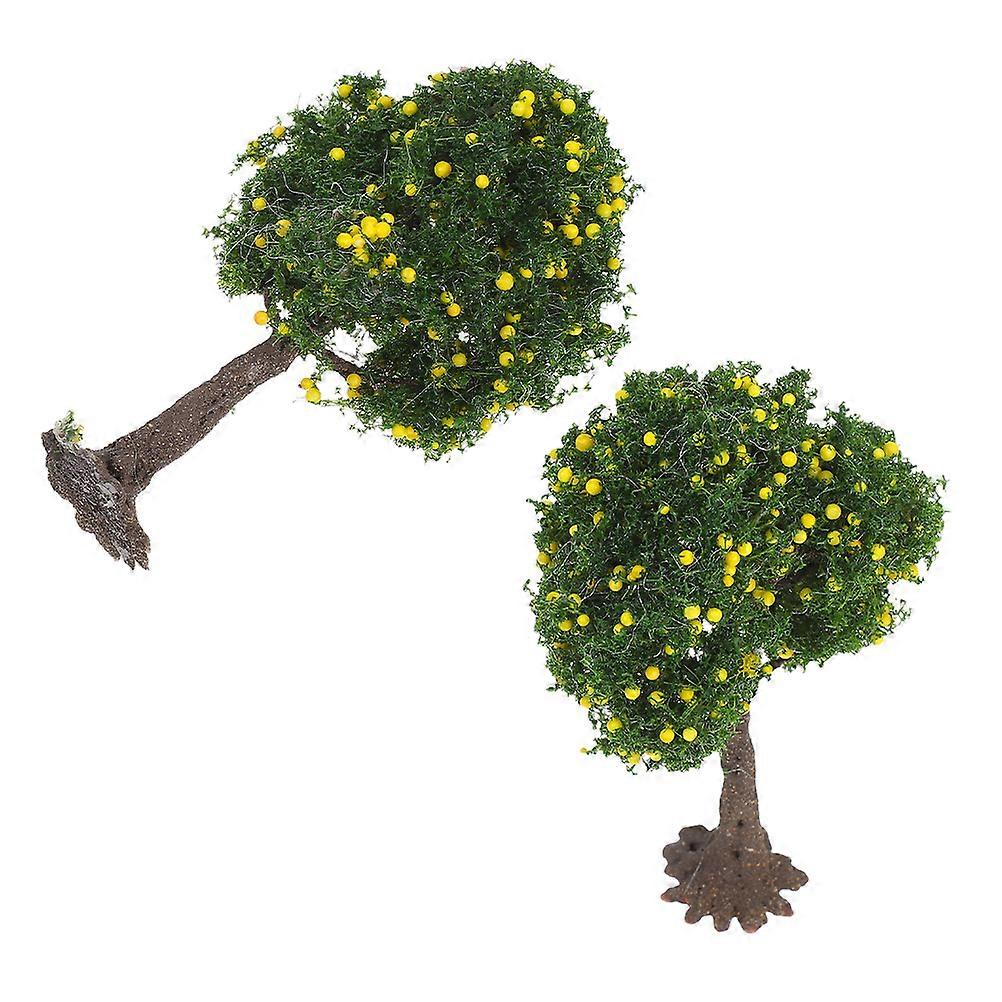 Micro Landscape Ornament Miniature Scenery Trees for DIY 2Pcs Model