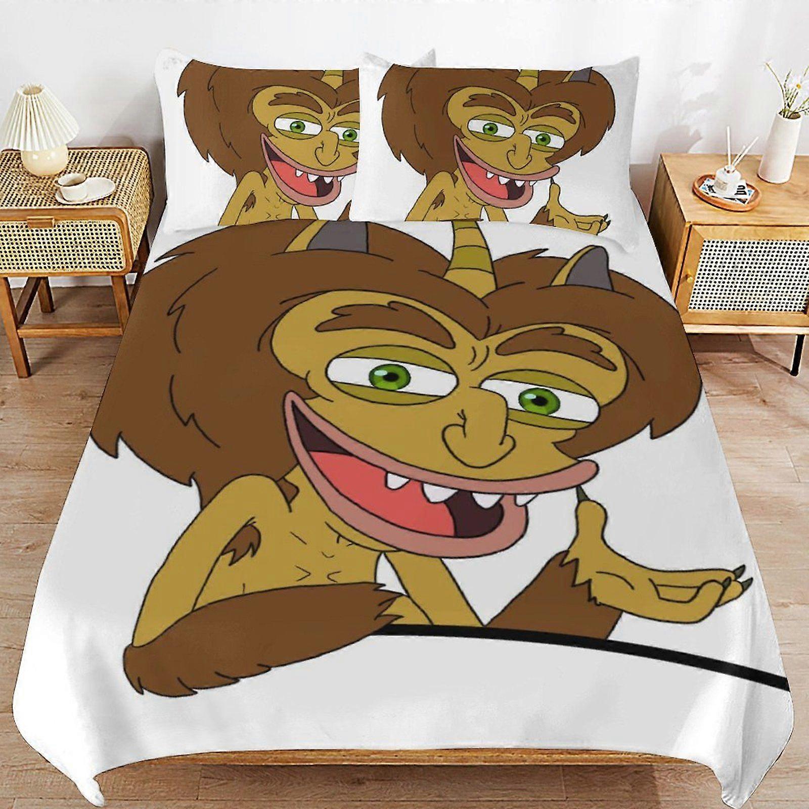 TD4 Zipper Closure Ultra Soft High Thread Count Machine Washable Duvet Cover Sets for All Season 4SB