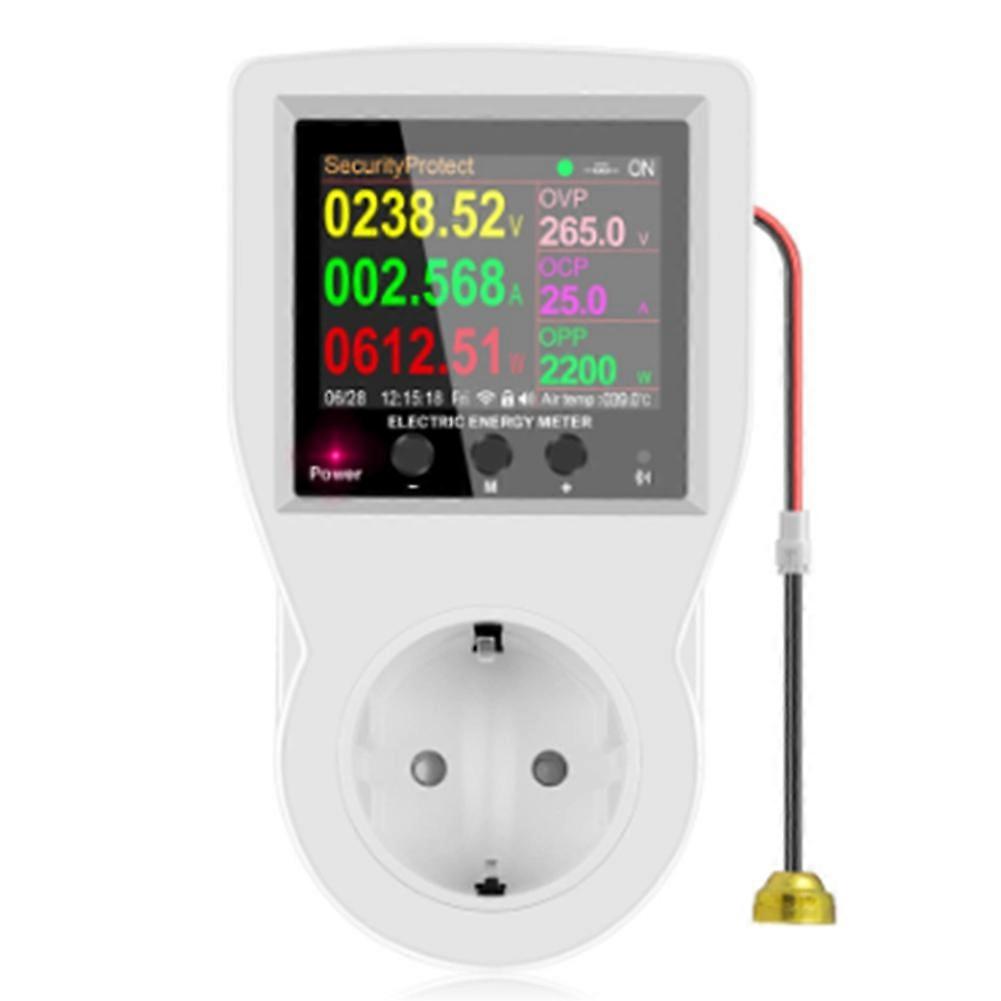 Tuya Smart Home Wifi Socket AC Voltmeter Digital Thermostat with Timing Switch Sensor Probe Cooling and Heating EU Plug