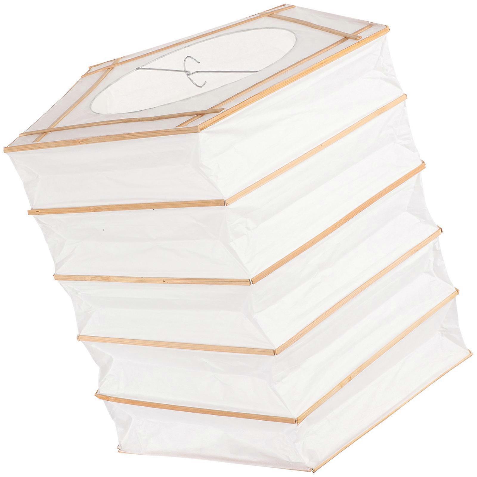 White Square Paper Lampshade Foldable Lamp Cover for Ceiling Lighting
