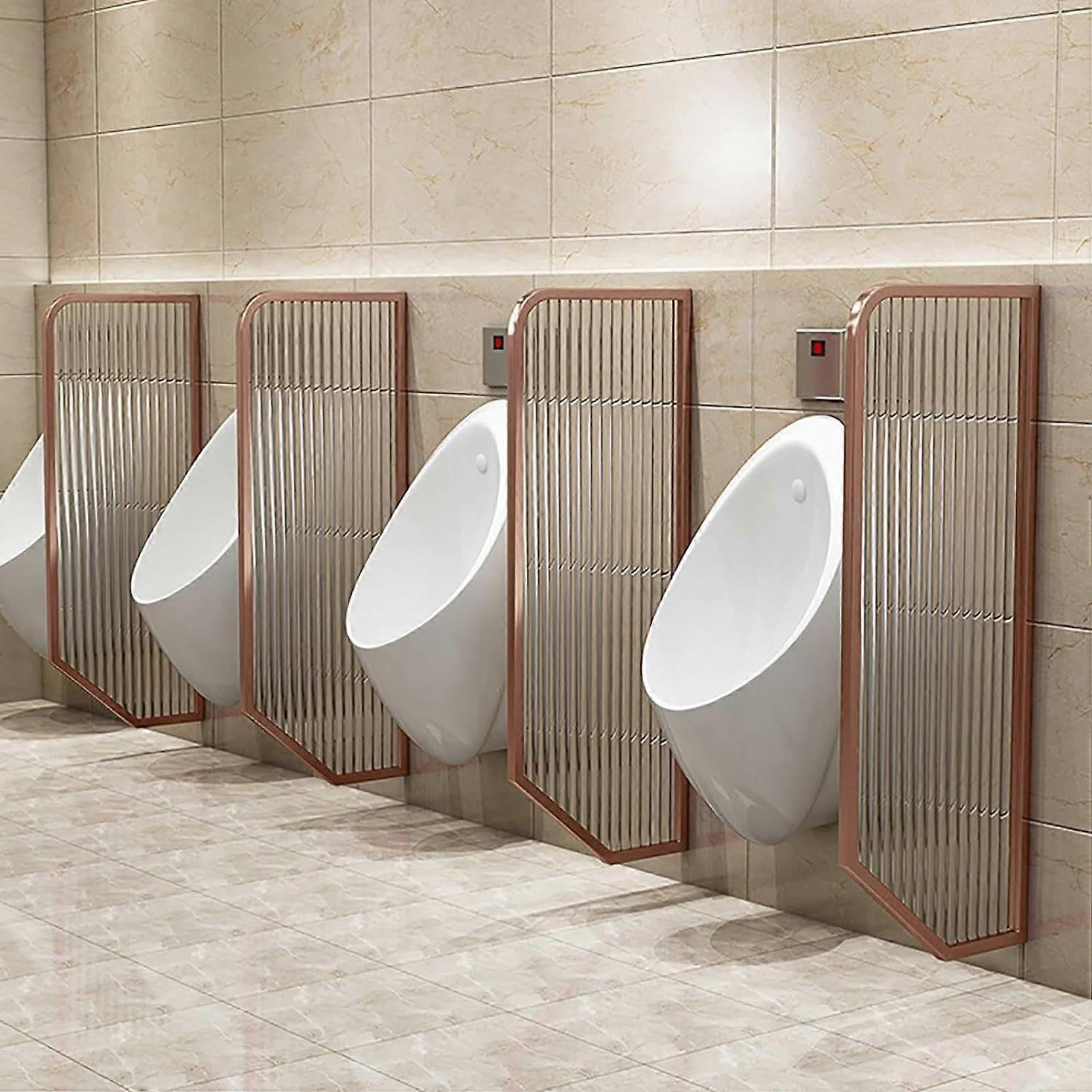 Wall Mounted Urinal Privacy Screen Divider for Public Restrooms in Schools and Malls, Silver