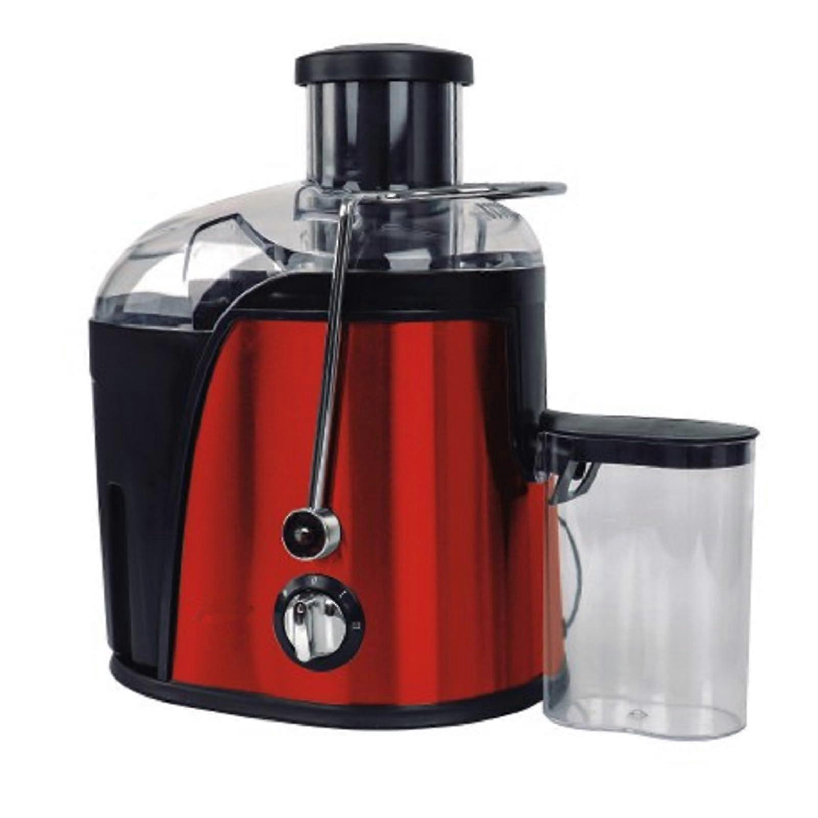 400W Electric Juicer Machine for Fruits and Vegetables, Pure Juice Separation, Red Kitchen Use