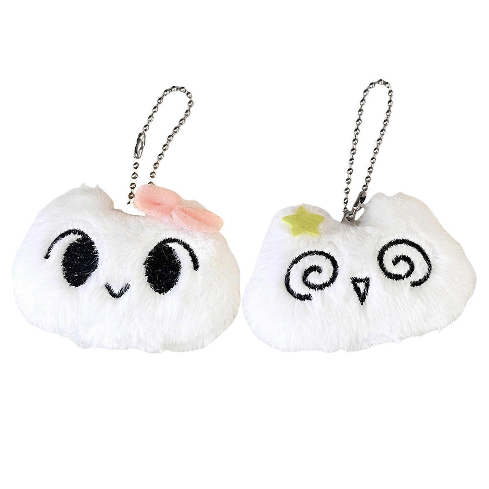 Dizzy Cat Plush Hanging Ornament Delightful Dizzy Cat Cartoon Keychain Plush Keyrings Ornament for Everyday Carry Multicolor