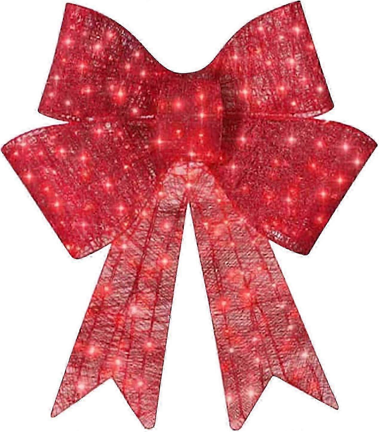 Décoration de Noël lumineuse XL avec nœud papillon rouge, grand nœud papillon rouge lumineux