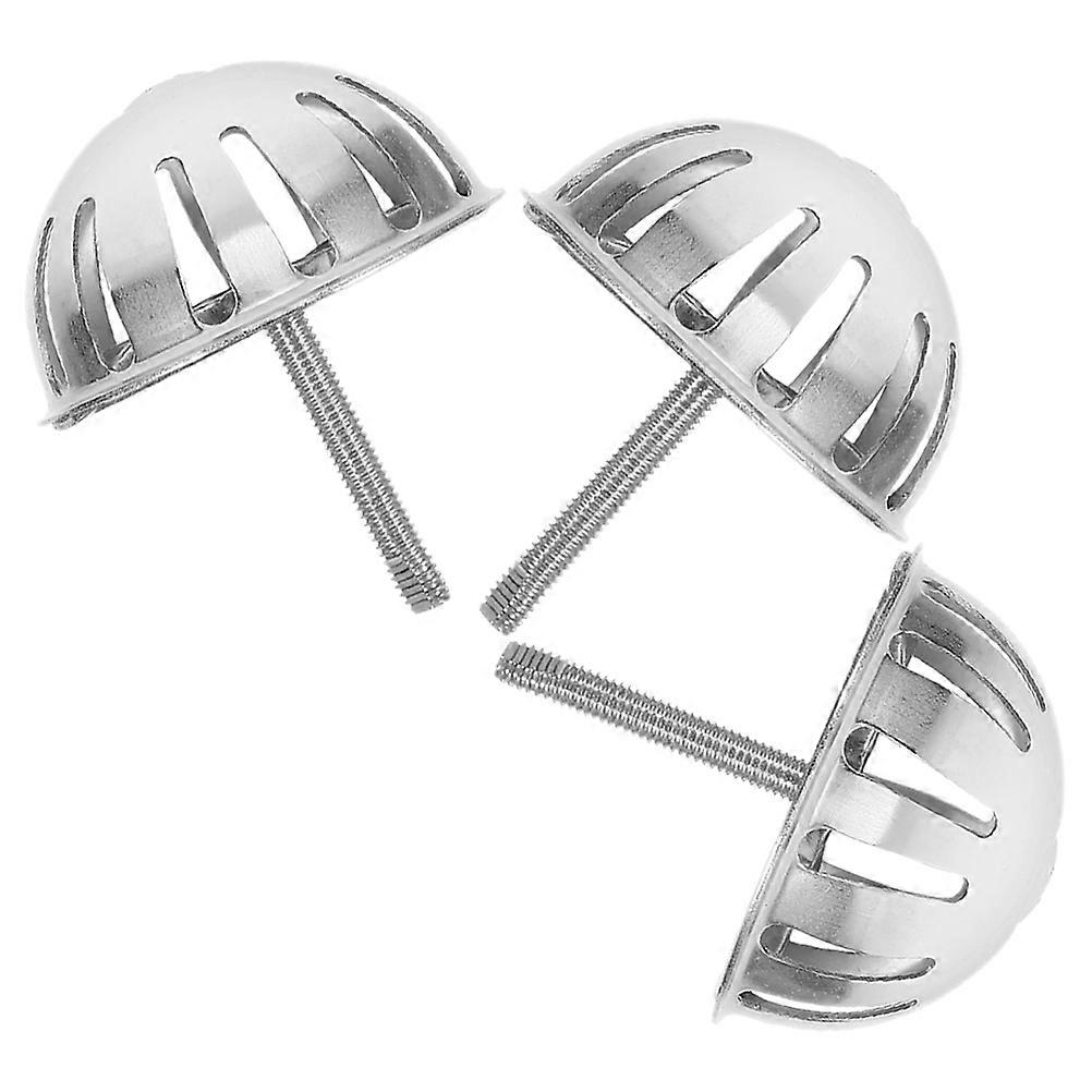 Urinals Strainer Cap Round Drain Filter Urinal Accessory Efficient Drainage Silver 3Pcs