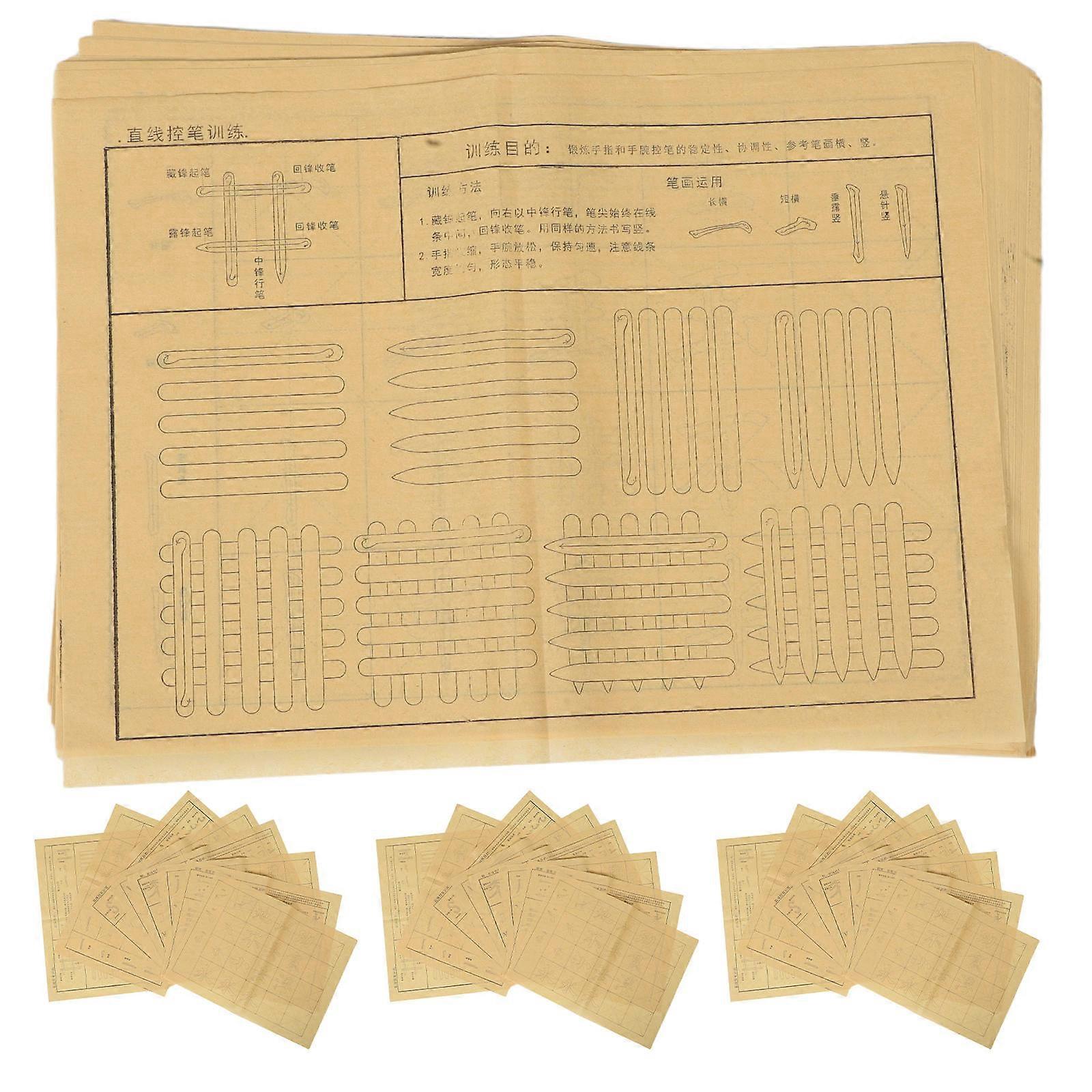 Calligraphy Grid Paper Chinese Calligraphy Practice Paper For Beginners Handwriting Learning Standard Strokes And Writing Skills 120Pcs