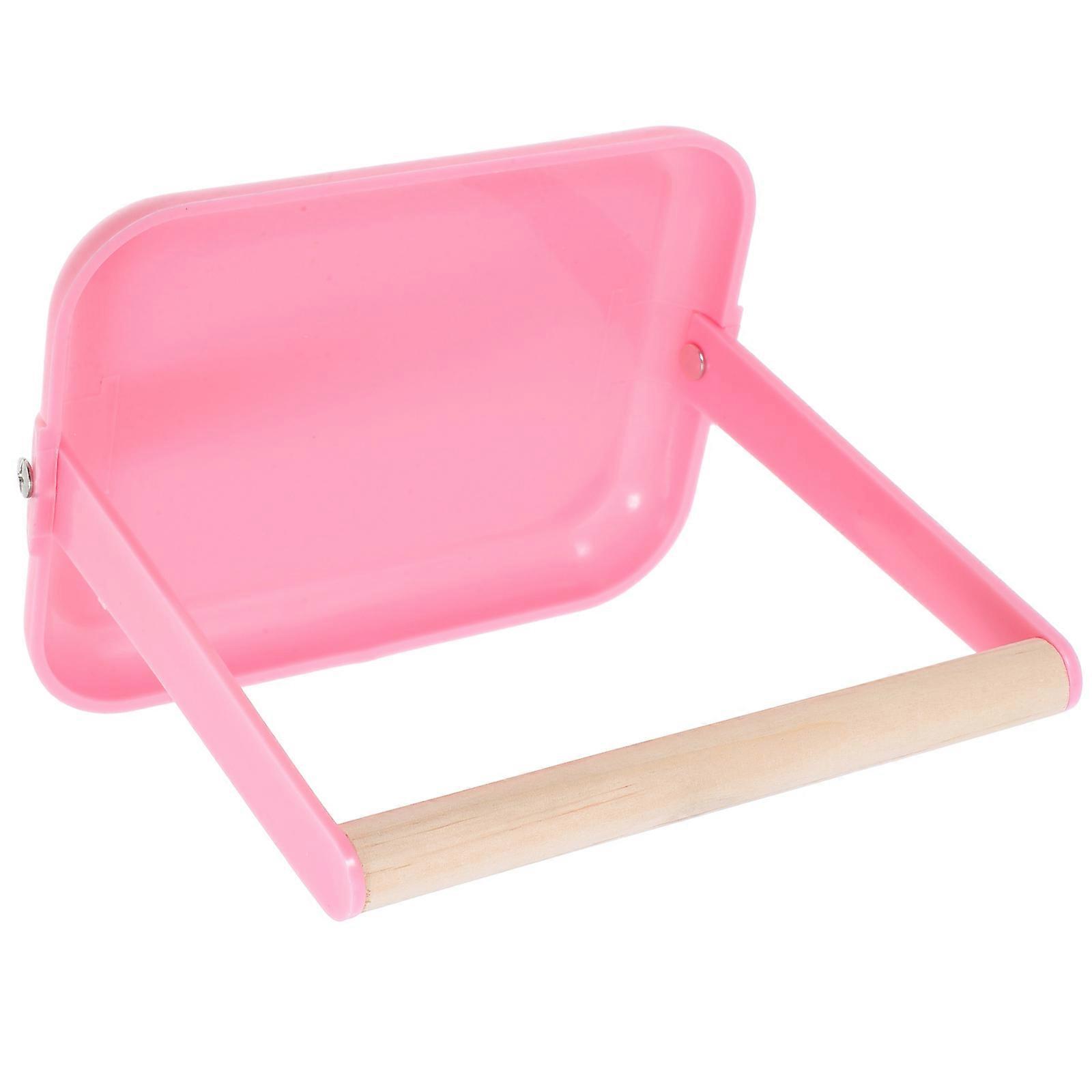 Bird Training Stand Pink Parrot Perch for Rest and Play