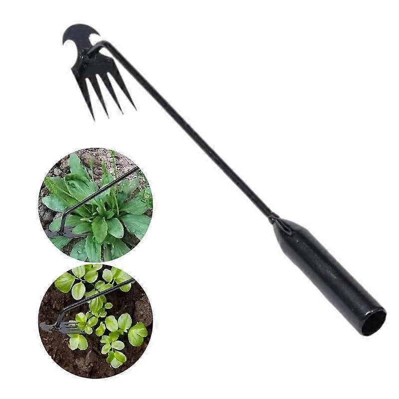 Weed Puller Tool with Long Handle, 4Claw Manganese Steel Garden Weeding Tool for Lawn and Backyard