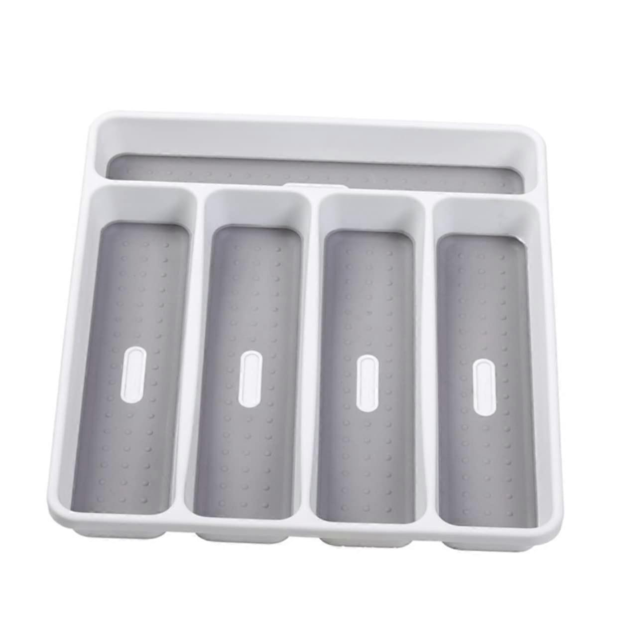 Silverware Tray Drawer Organizer with MultiCompartment Design for Kitchen Utensils and Cutlery