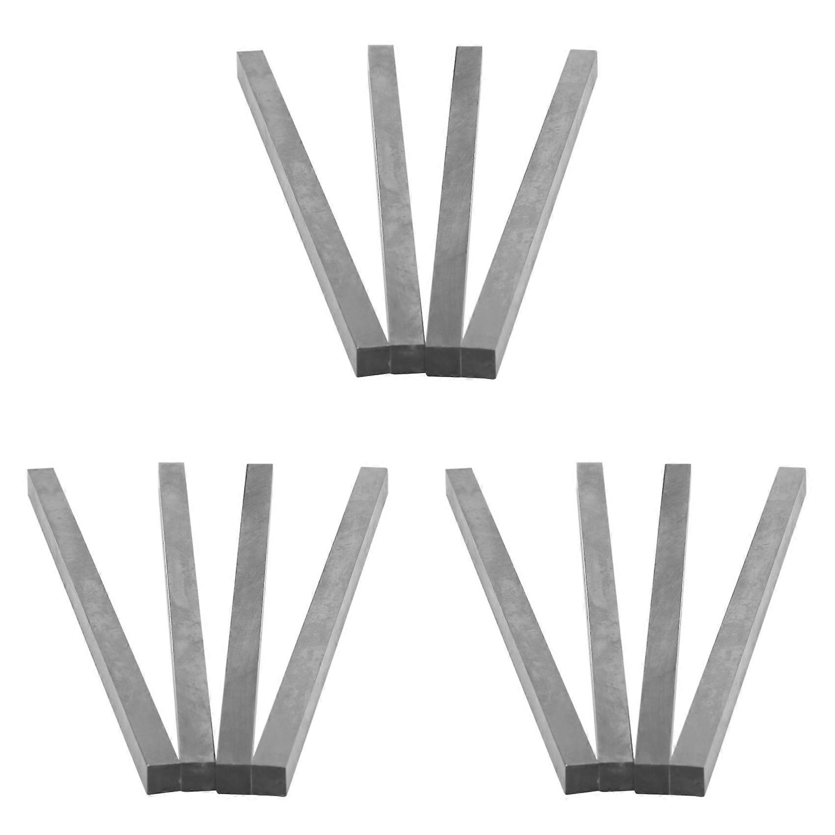 12 Pcs CNC Lathe HSS Square Cutting Tool Bits Bar 8mm X 8mm X 200mm Gray