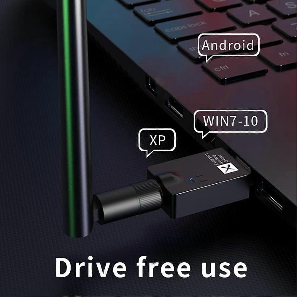 USB Bluetooth 5.2 Adapter , USB Wireless Audio Bluetooth Transmitter Receiver Support Win10/8/7 Linux/PS 4-5/Android