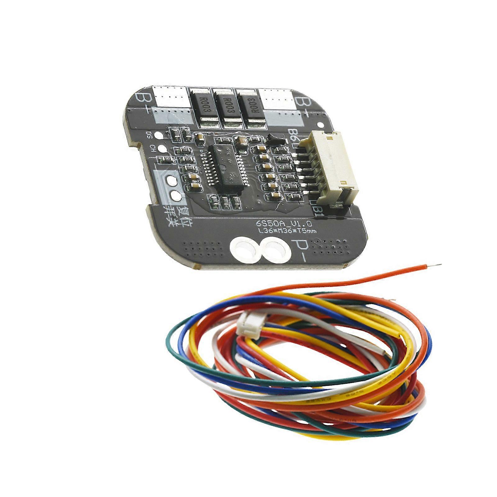 3 s/4S/6S LiBatteries Protections Circuit Board Management 50A Output Enhanced Durability for DIY Electronics Project Multicolor