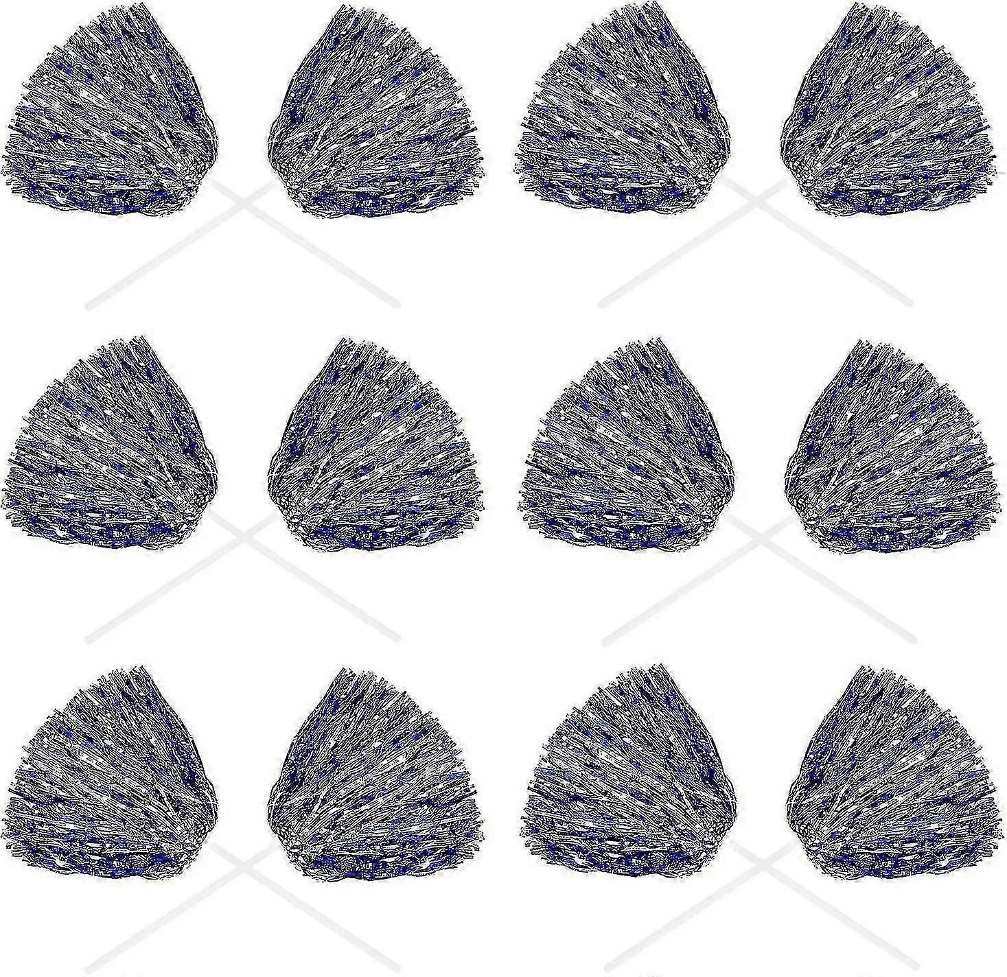 24 Pack Metallic Cheerleading Pom Pom 12 polegadas Cheerleader Pom Poms Com Batuta