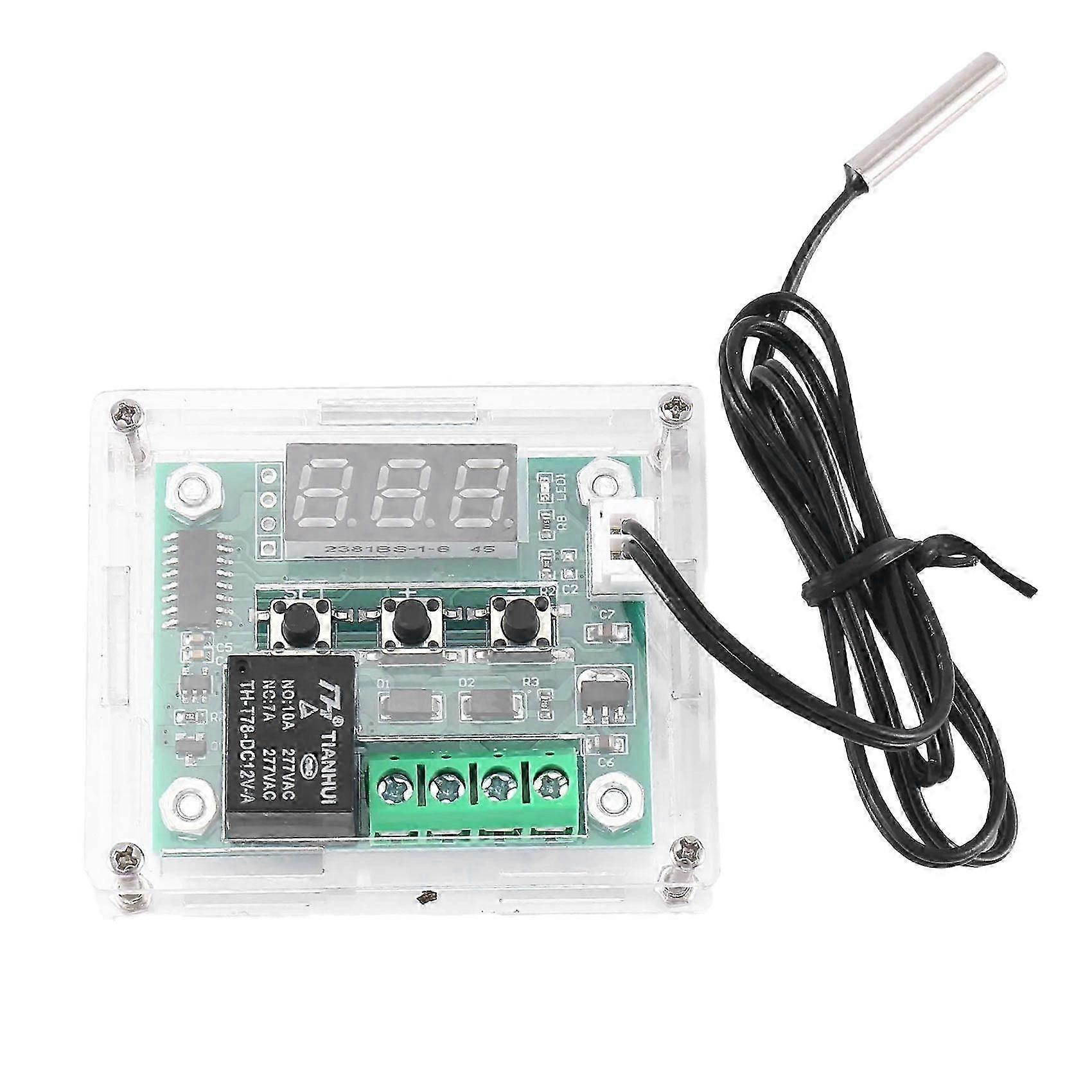 W1209 DC 12V Thermostat Temperature Control Switch Thermometer Controller with Digital LED Display with Case