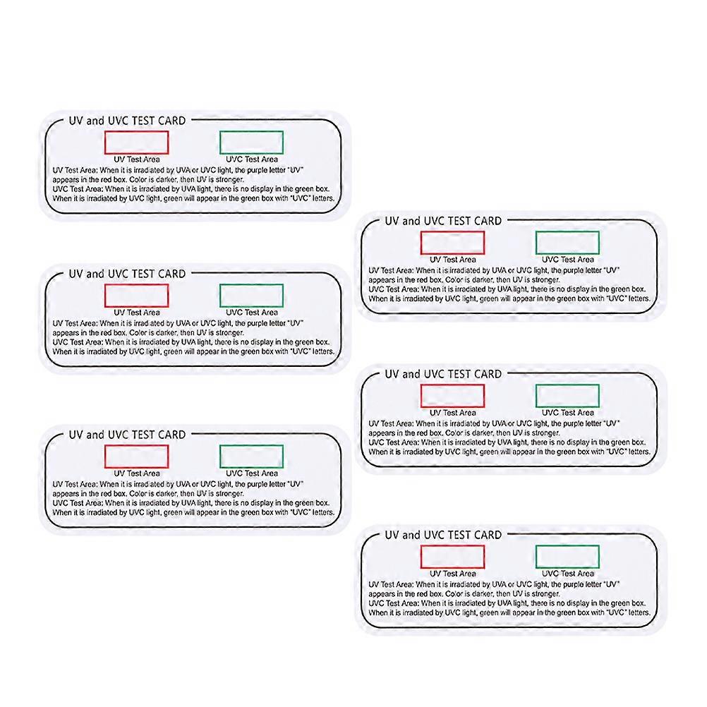 Uv Radiation Detection PVC Card for Testing 6Pcs Uv Intensity Measurement Cards Multi