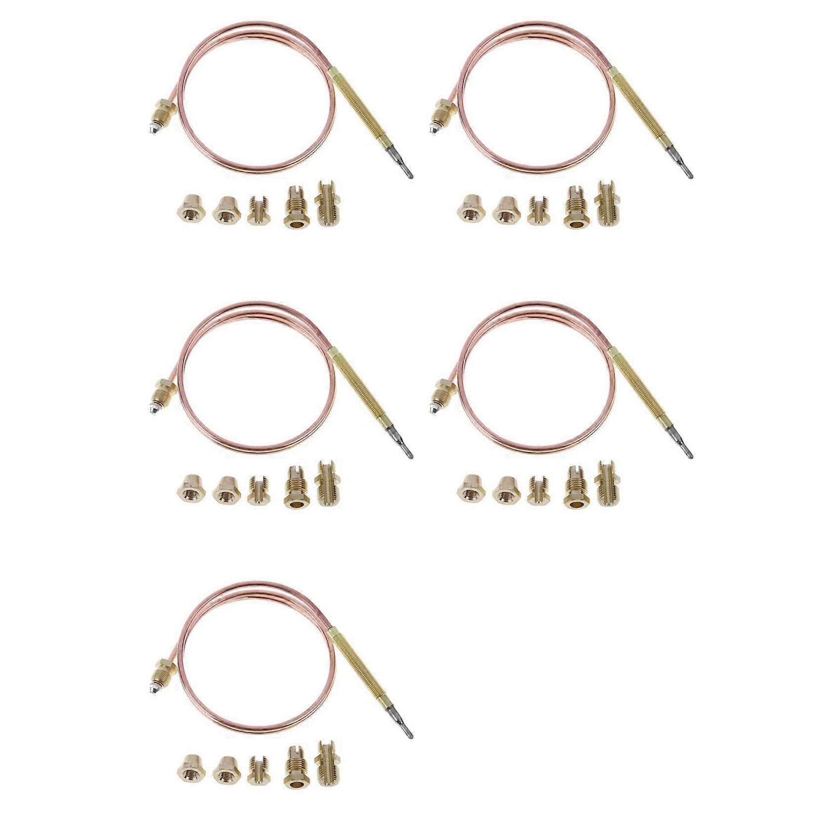 5 Set 60cm Gas Stove Thermocouple Heater Part Burner Universal Fireplace Replace Adaptors Digital Temperature Controller