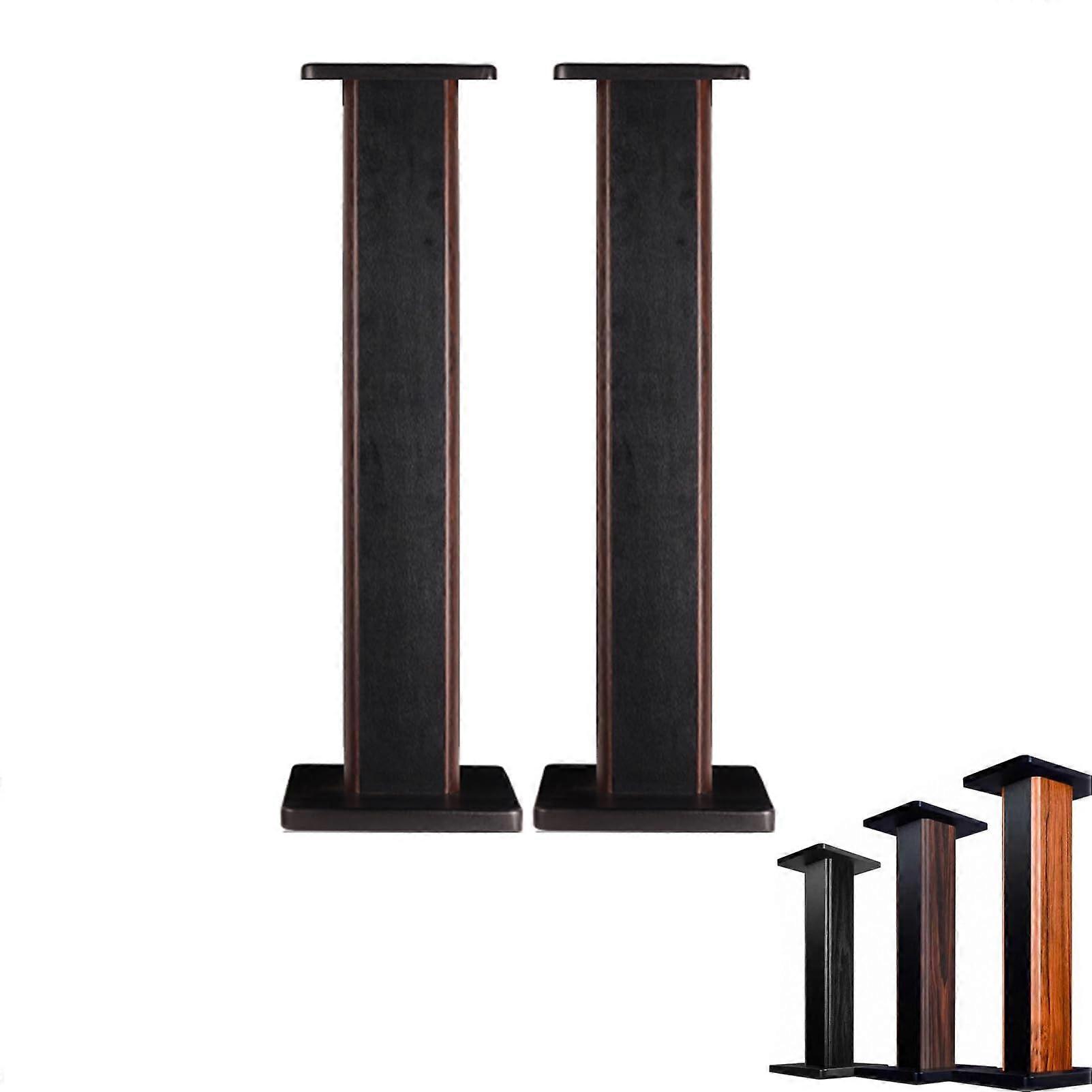 90cm Speaker Stands Pair  Tall Wooden Floor Stands For Home Cinema Model C, Fillable Design, NonSlip Pads