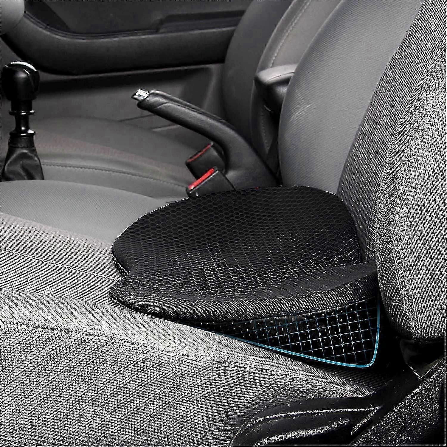 Memory Foam Car Seat Pad For Sciatica Back Pain Relief - Black