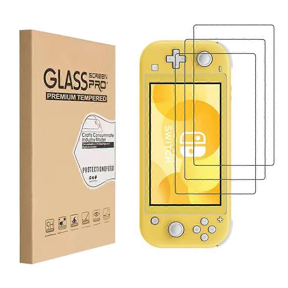 Screen Protector 3 Pack for Nintendo Switch Lite, 9H Tempered Glass, Ultra Clear, Bubble