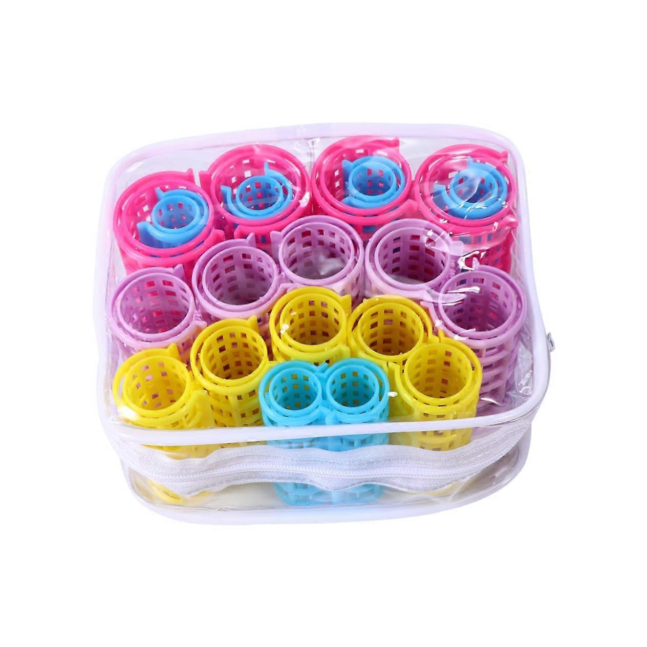 20 Pcs Plastic Hair Rollers Self Grip Curlers with Teeth for Quick Curls Home and Salon Styling