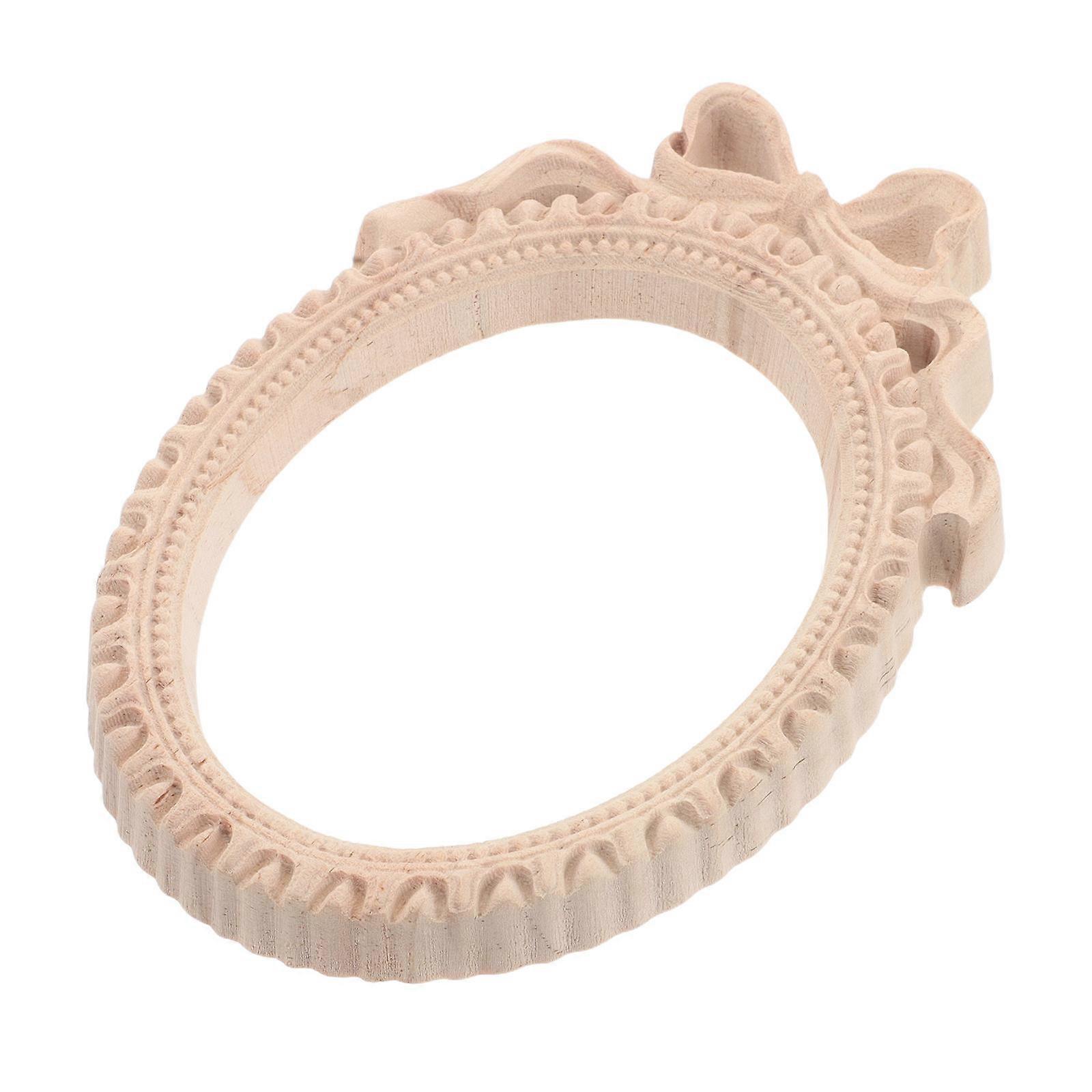 Rustic Retro Wood Carved Picture Frame for Display Desktop Use