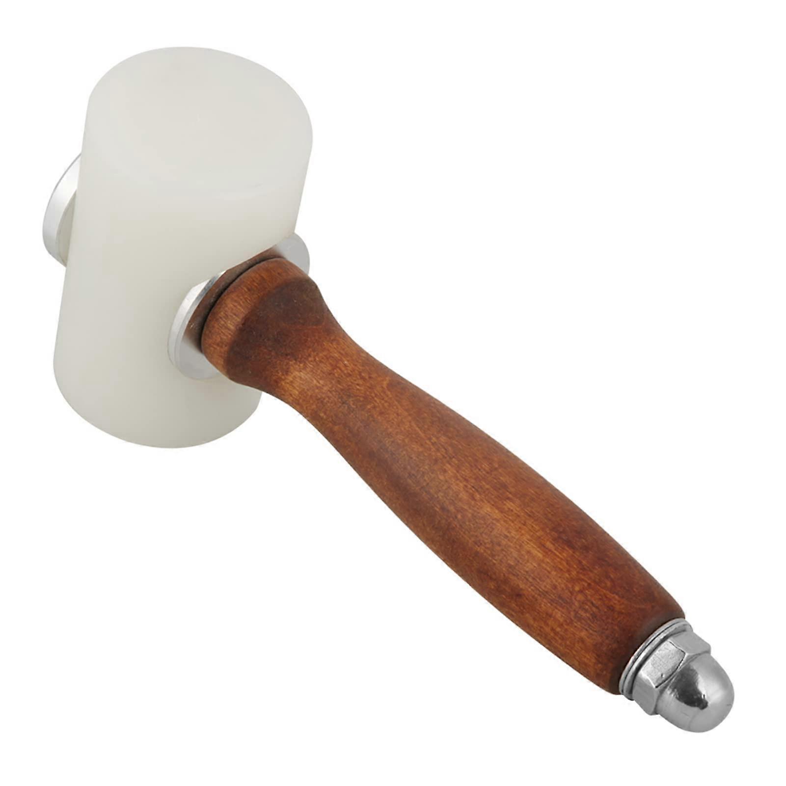 Leather Carving Mallet with Solid Nylon Head and Ergonomic Wooden Handle for Leather Craft