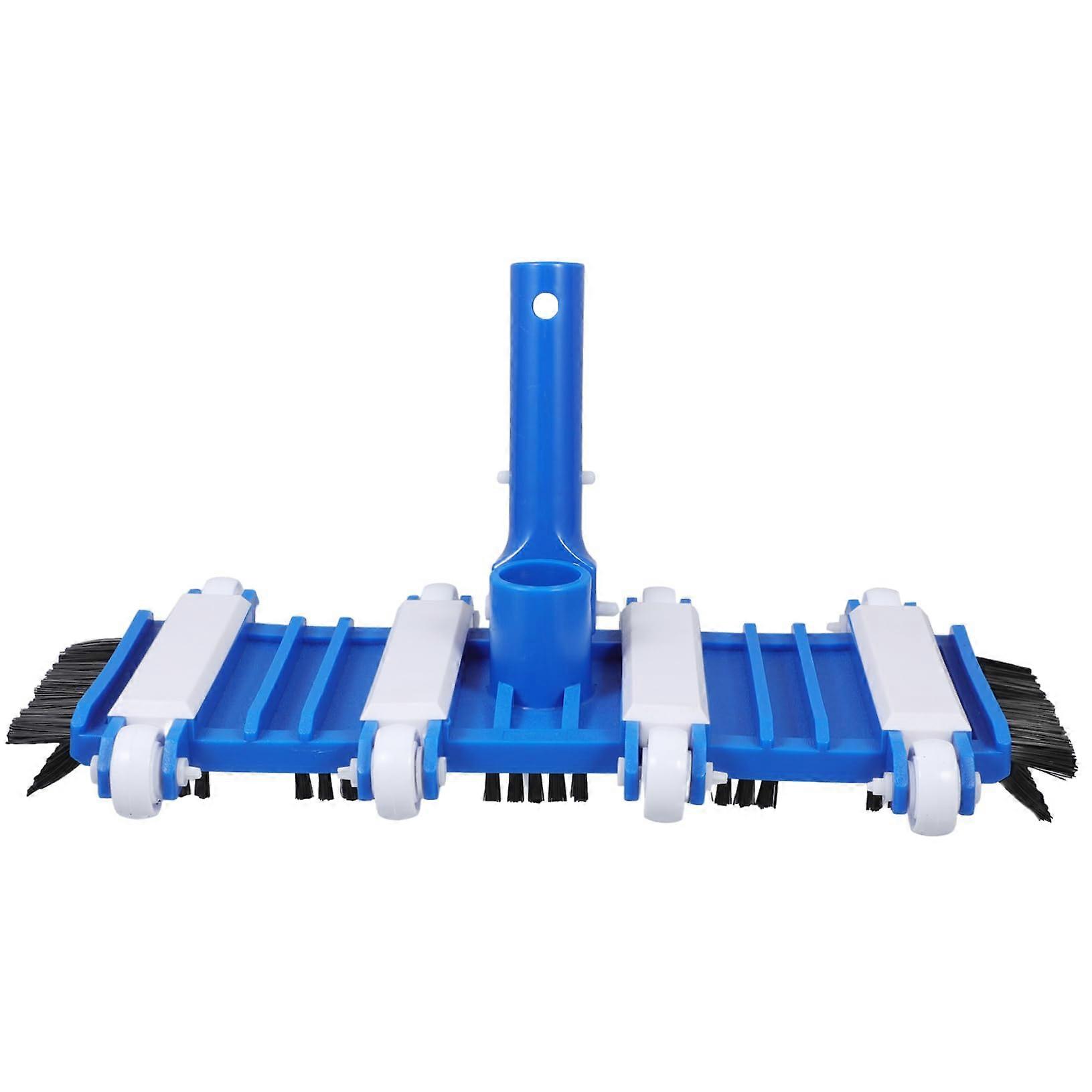 14 Inch Reinforced Pool Vacuum Head with Removable Brush for Efficient Algae and Dirt Removal