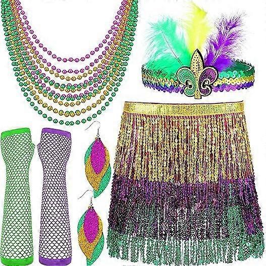 Mardi Gras Cape Mask Necklace