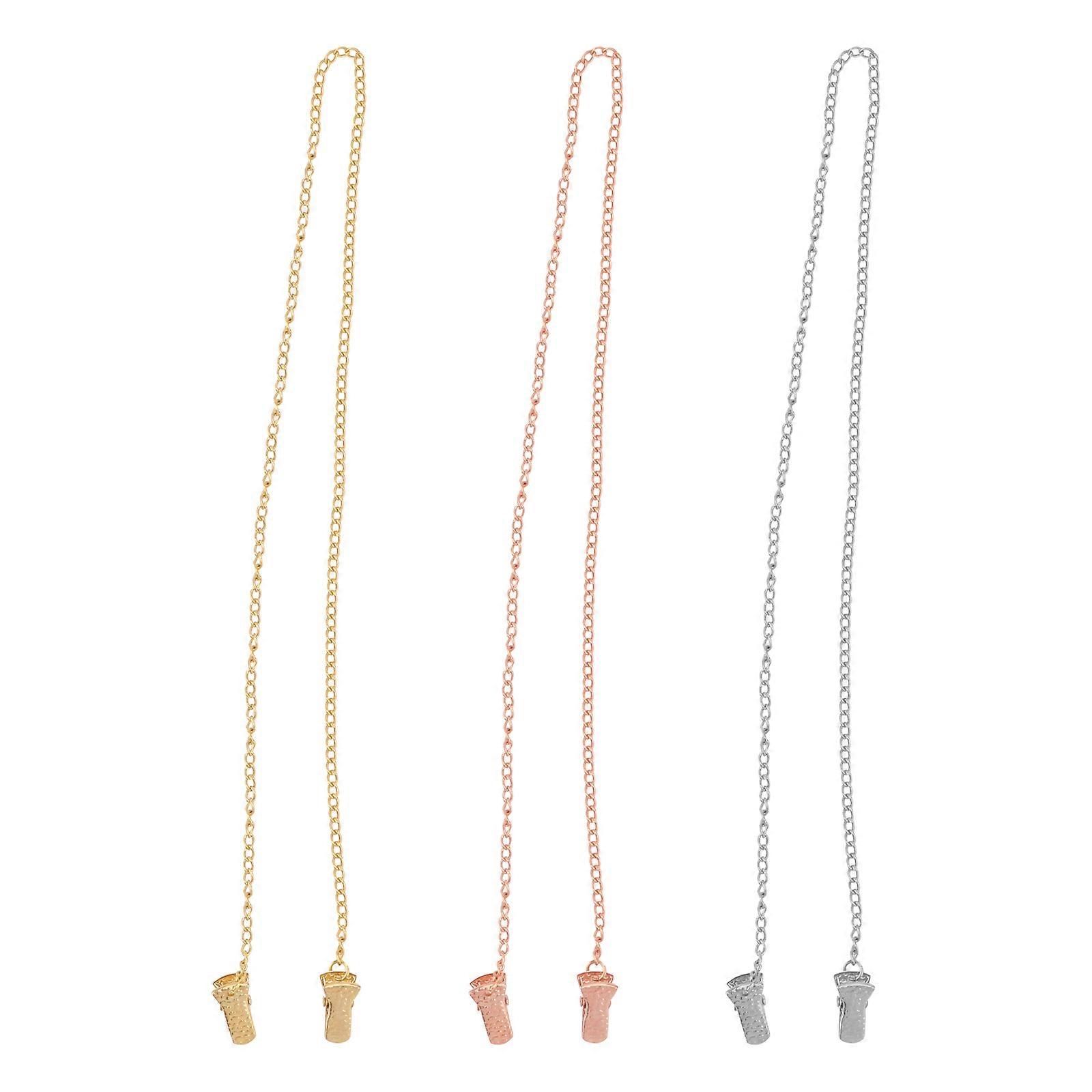 Eyeglasses Chain Clips Metal Multi-Function Mask Rope Clips 3Pcs