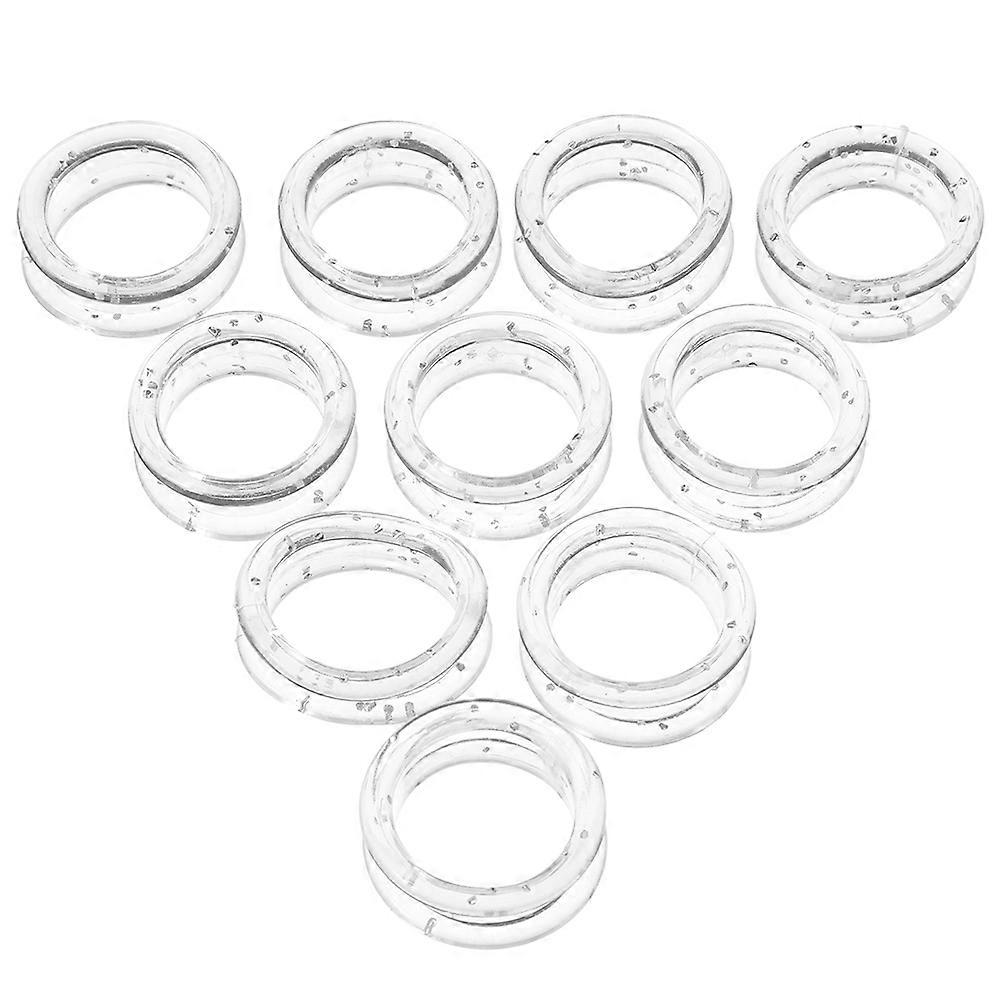 Hair Cutting Silicone Finger Protector Ring for 10Pcs White Shears