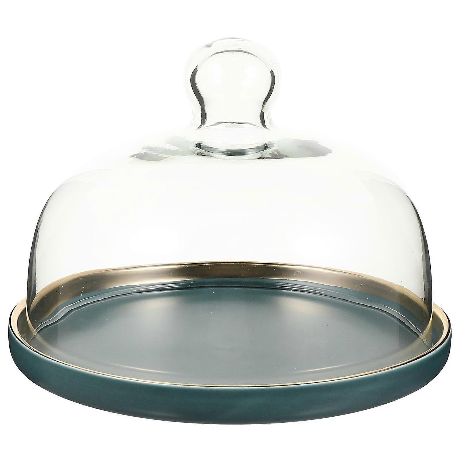 Cake Plate Lid Kit Ceramic Serving Plate for Kitchen Use 1Set